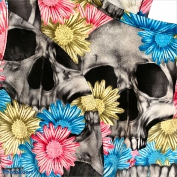 Hot Topic Multi Colored Skater Dress with Skulls. Size S. - Picture 4 of 6
